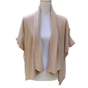 Beryll Beige Cashmere Cotton Blend Shrug OS